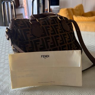 Borsa Fendi Zucca Marrone Oro