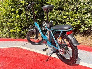 Bicicleta Eléctrica Plegable Azul
