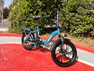 Bicicleta Eléctrica Plegable Azul