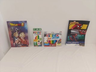 Libros para colorear Dragon Ball y Spiderman