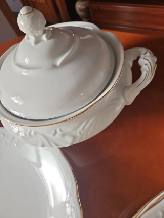 Servicio de mesa blanco 12 personas