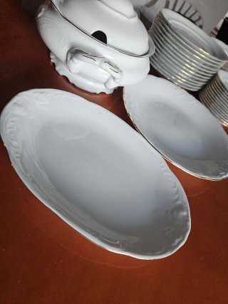 Servicio de mesa blanco 12 personas