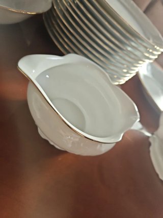 Servicio de mesa blanco 12 personas