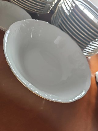 Servicio de mesa blanco 12 personas