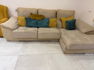 Sofá Chaiselongue Brazo Derecho Beige