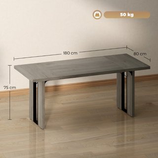 Tavolo da Pranzo in Stile Industriale per 8 Person