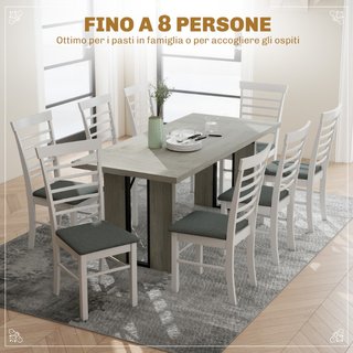 Tavolo da Pranzo in Stile Industriale per 8 Person