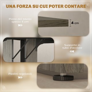 Tavolo da Pranzo in Stile Industriale per 8 Person