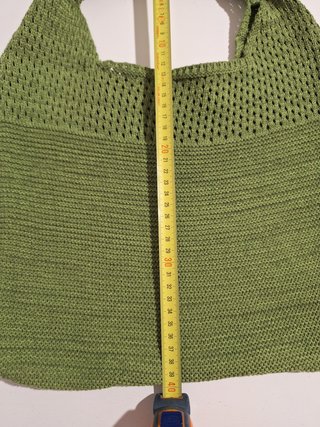 Bolso de mano crochet verde