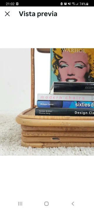 Mueble auxiliar de Bambú. Vintage, 80s.