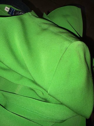 Robe midi verte Claude Montana