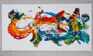 Quadro Astratto Originale XXL 140x60 AlbertoStocco
