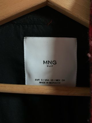 Abrigo Mango cuadros lana Oversize