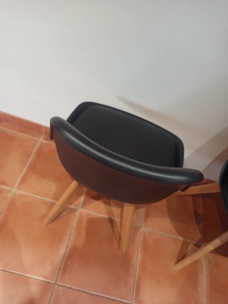 4 Sillas Nórdicas Negras