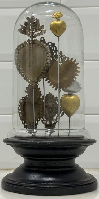 PRECIOSO EXVOTO SAGRADO CORAZÓN FRANCÉS SIGLO XX