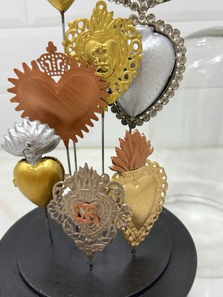 PRECIOSO EXVOTO SAGRADO CORAZÓN FRANCÉS SIGLO XX