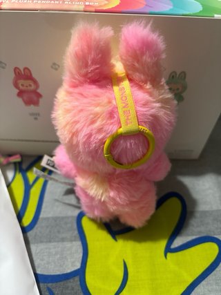 Labubu Peluche Conejo Rosa y Amarillo