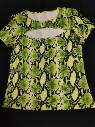 Top con stampa serpente e scollatura Taglia M/L