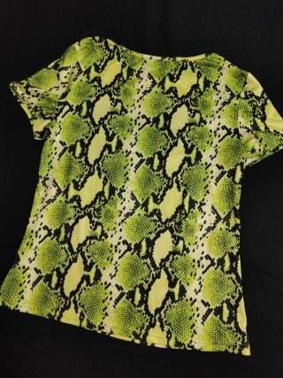 Top con stampa serpente e scollatura Taglia M/L