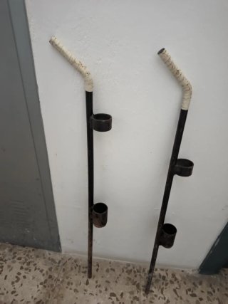 Soporte para caña de pescar hechos a mano