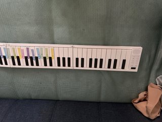 Teclado Piano Eléctrico Plegable Blanco