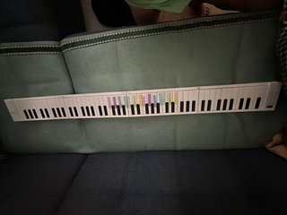 Teclado Piano Eléctrico Plegable Blanco