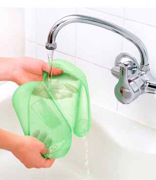 LEKUÈ FUNDA PARA BOCADILLO SILICONA PLATINO VERDE
