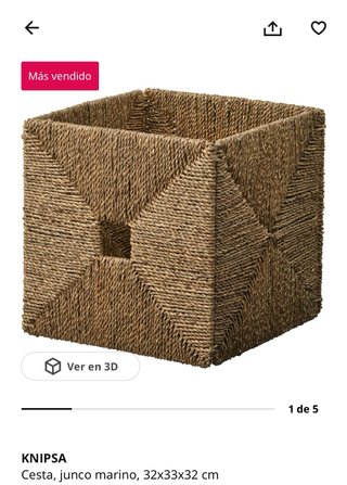 Mesillas EKET IKEA (2 uds) con cajón de mimbre