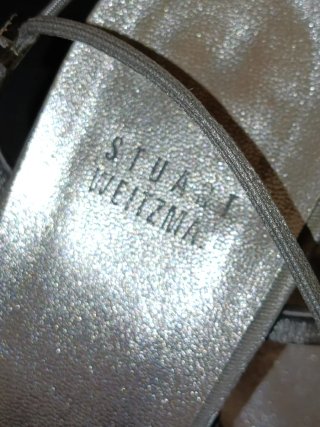 Zapatos tacón Stuart Weitzman plateados T36.5
