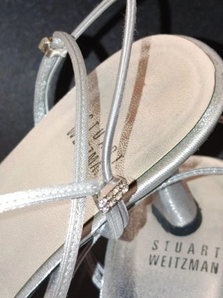 Zapatos tacón Stuart Weitzman plateados T36.5