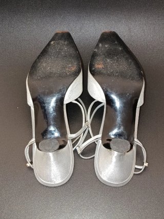 Zapatos tacón Stuart Weitzman plateados T36.5