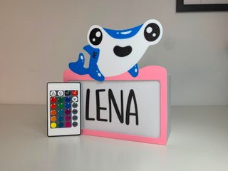 Lámpara LED infantil personalizada con mando