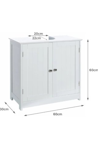 Conjunto Muebles Baño Blanco y Plata