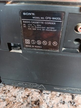 Radio Casete Sony Negro/Gris