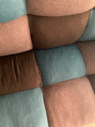 Sofa cama azul gris y negro