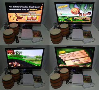 Nintendo Wii Bianca + Giochi Donkey Kong + Extra (LEED)
