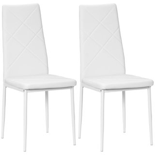 Set di 2 Sedie Moderne imbottite da Pranzo con Sch