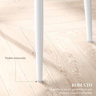 Set di 2 Sedie da Pranzo Moderne con Schienale Alt