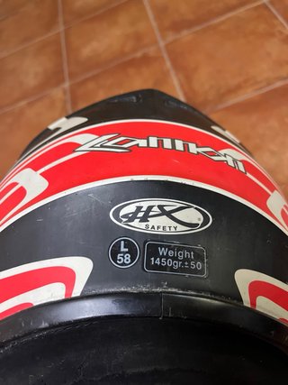 Casco Moto HX Safety Negro y Blanco