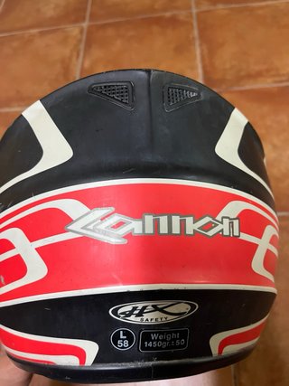 Casco Moto HX Safety Negro y Blanco