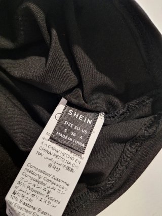 Top Shein Cruzado Nero e Bianco Taglia S (NUOVO)