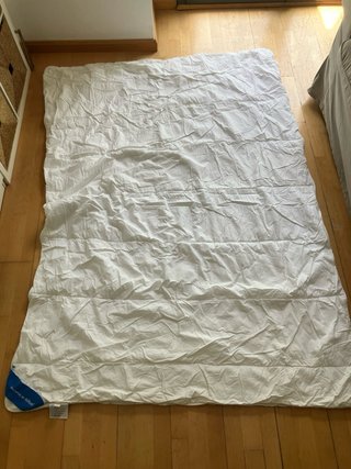 Edredón Velfont blanco y azul 150x220.