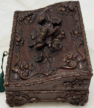 ANTIGUA CAJA ATRIL ESCRITURA SELVA NEGRA SIGLO XIX