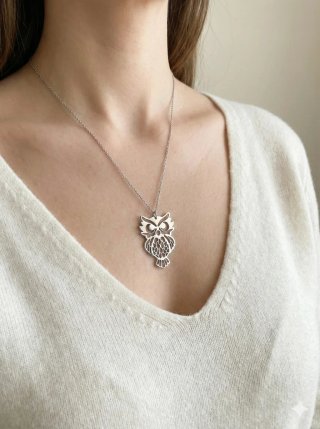 Collana con ciondolo gufo