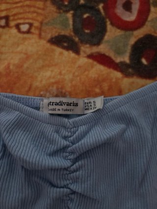 Maglia Stradivarius blu a costine