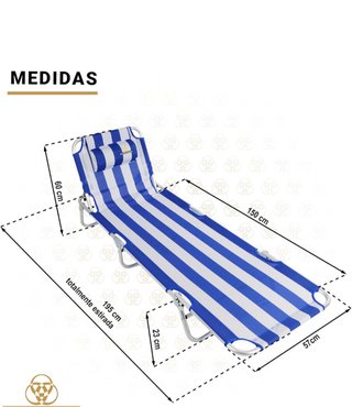 Silla de Playa Plegable grande