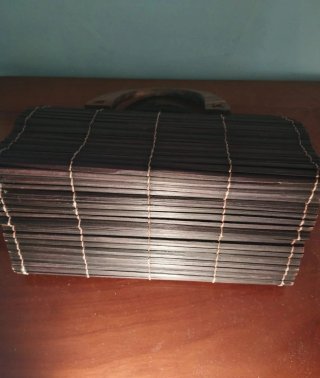 Borsa bambù manici legno