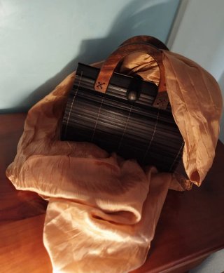 Borsa bambù manici legno