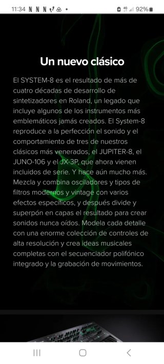 Sintetizador Roland System 8