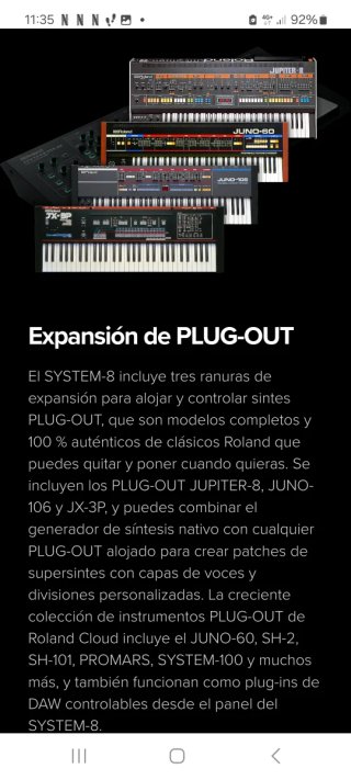 Sintetizador Roland System 8